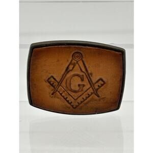 Masonic Custom Designed Grand Lodge Limited Edition Belt Buckle Leather